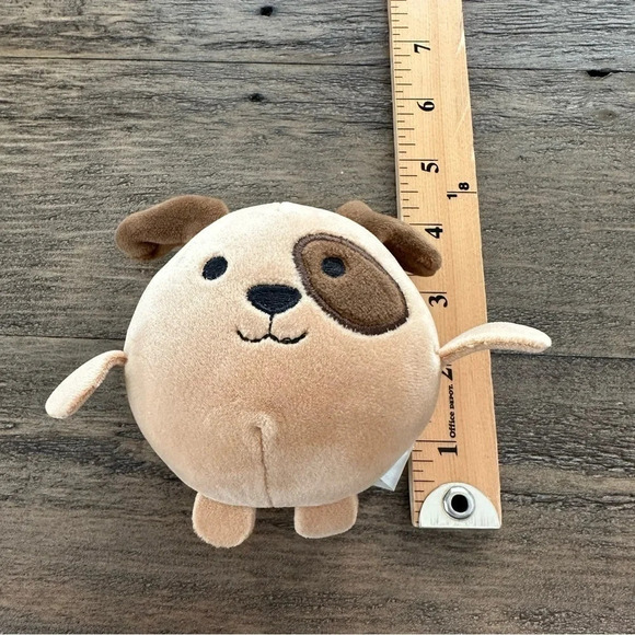 Walmart Spark Create Imagine small 4” Brown Puppy Dog Rattle Plush Toy ball pup - Picture 5 of 5